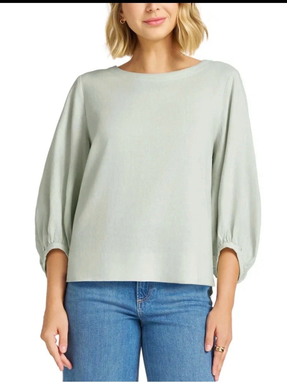 Matty M Women's Linen Blend Top